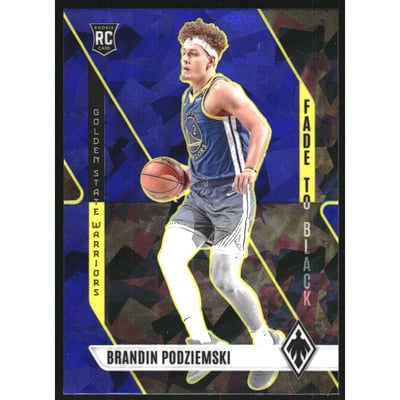 2023-24 Panini Phoenix Fade To Black Phoenix Blue Ice #7 Brandin Podziemski