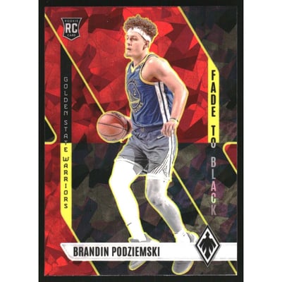 2023-24 Panini Phoenix Fade To Black Phoenix Red Ice #7 Brandin Podziemski