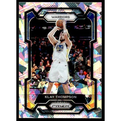 2023-24 Panini Prizm Prizms Ice #109 Klay Thompson