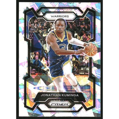 2023-24 Panini Prizm Prizms Ice #48 Jonathan Kuminga