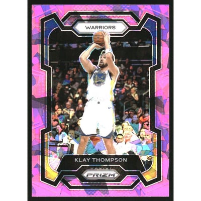 2023-24 Panini Prizm Prizms Pink Ice #109 Klay Thompson