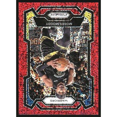 2023-24 Panini Prizm Prizms Red Sparkle #228 Moses Moody