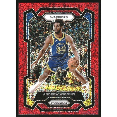 2023-24 Panini Prizm Prizms Red Sparkle #83 Andrew Wiggins