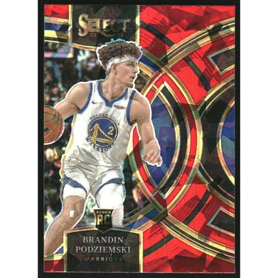 2023-24 Select Prizms Red Cracked Ice #104 Brandin Podziemski