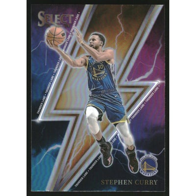 2023-24 Select Thunder Lane Silver Prizms #10 Stephen Curry