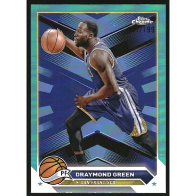 2023-24 Topps Chrome Aqua Refractors #85 Draymond Green