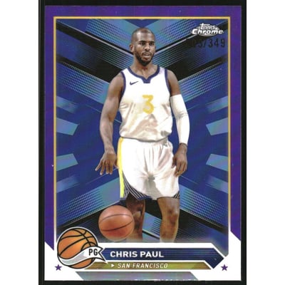 2023-24 Topps Chrome Purple Refractors #187 Chris Paul