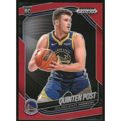 2024-25 Panini Prizm Black Prizms Red #195 Quinten Post