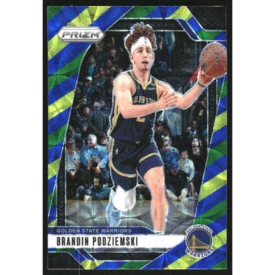 2024-25 Panini Prizm Prizms Choice Blue Yellow and Green #81 Brandin Podziemski