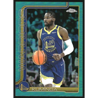 2025-26 Topps Chrome Teal Refractors #211 Jonathan Kuminga