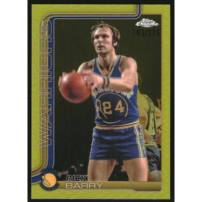 2025-26 Topps Chrome Yellow Refractors #249 Rick Barry
