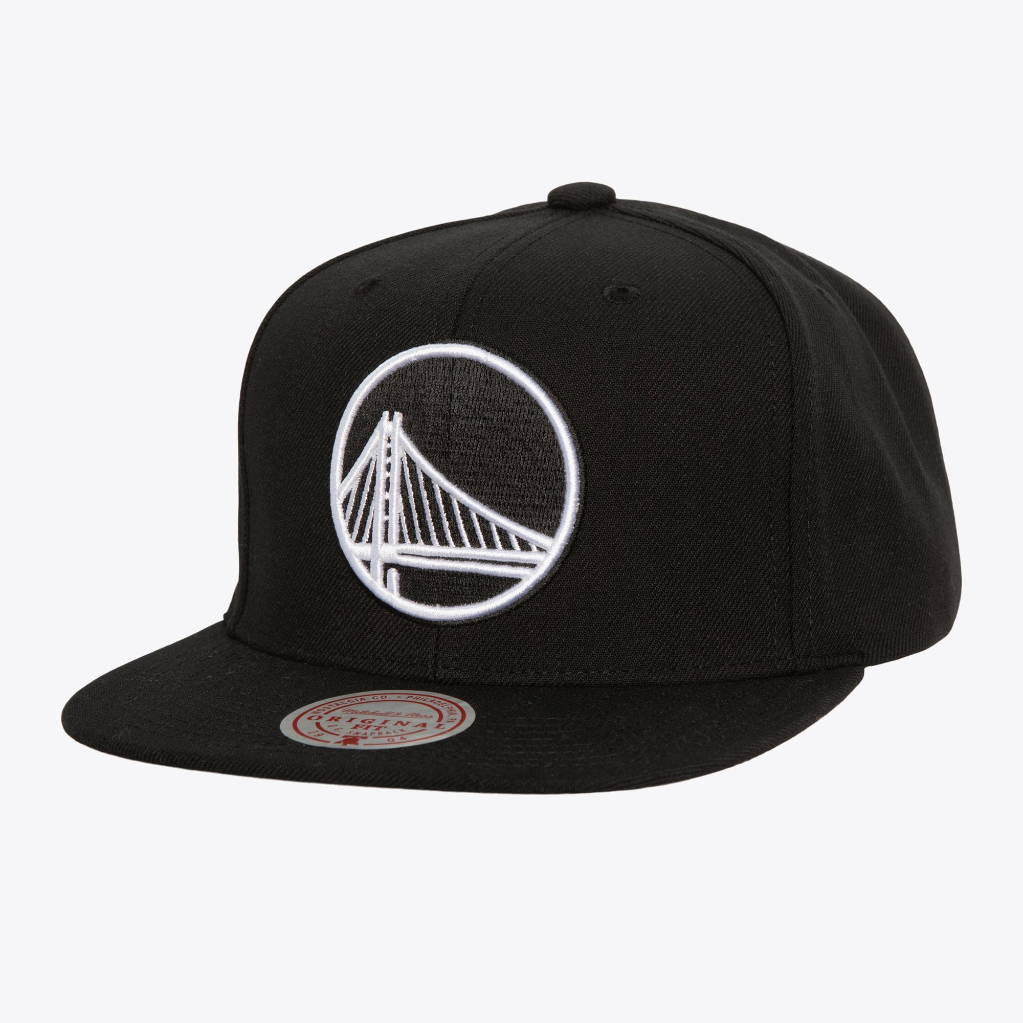 Black/White Golden State Warriors Evergreen OG Snapback Hat