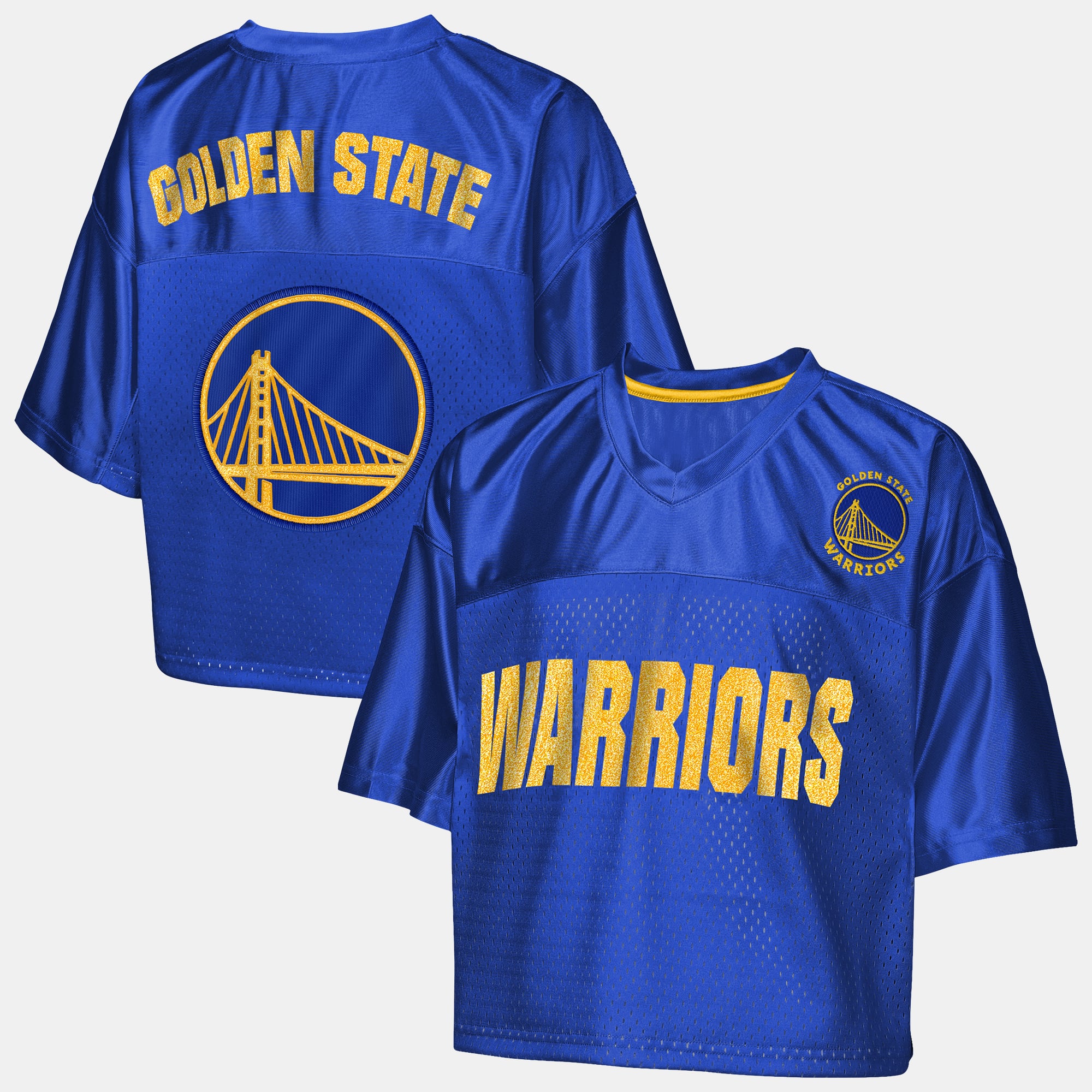 T-shirt court à col en V Outerstuff Royal Golden State Warriors Points Paint pour jeunes filles