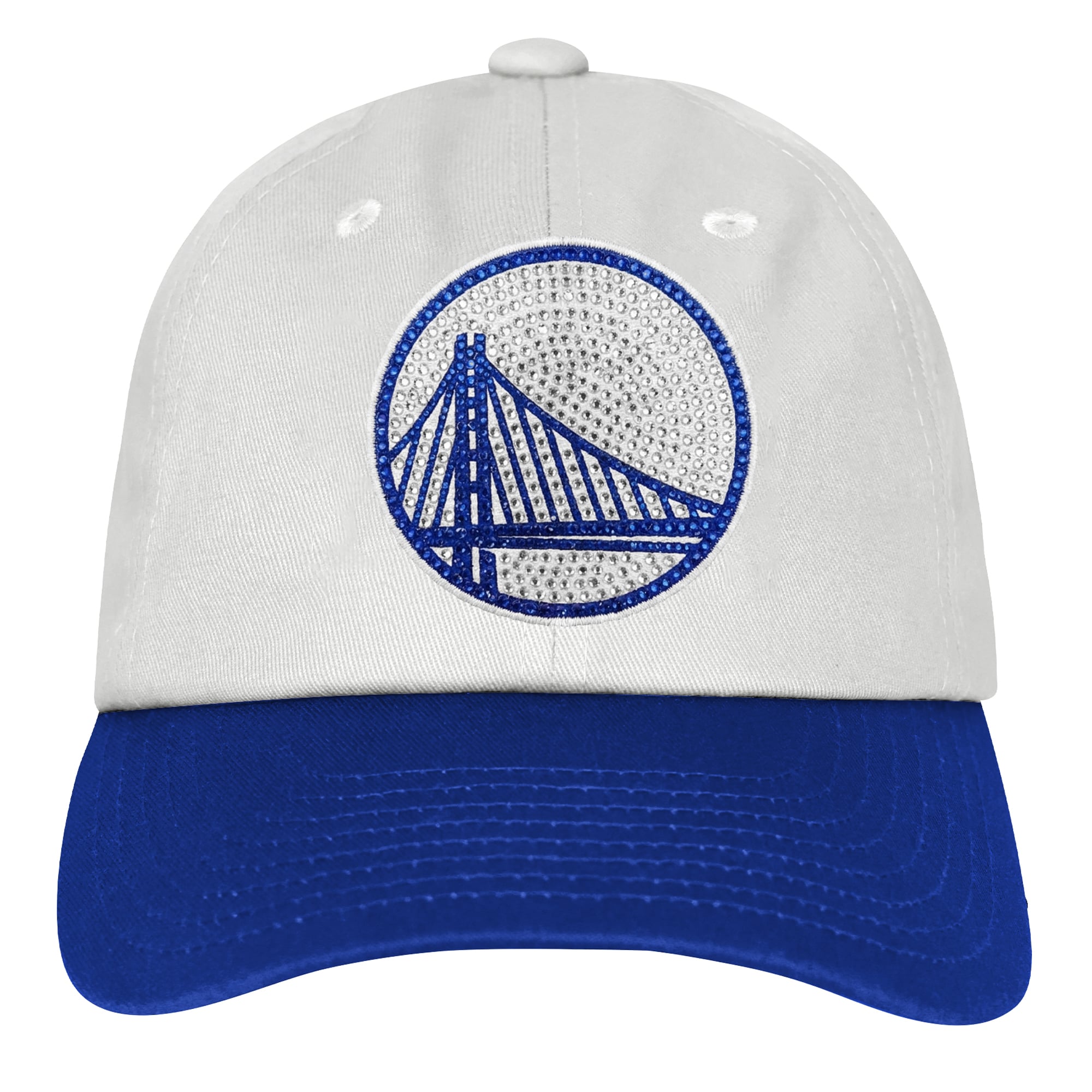 Casquette de papa blanche à strass Golden State Warriors pour filles et jeunes filles Outerstuff