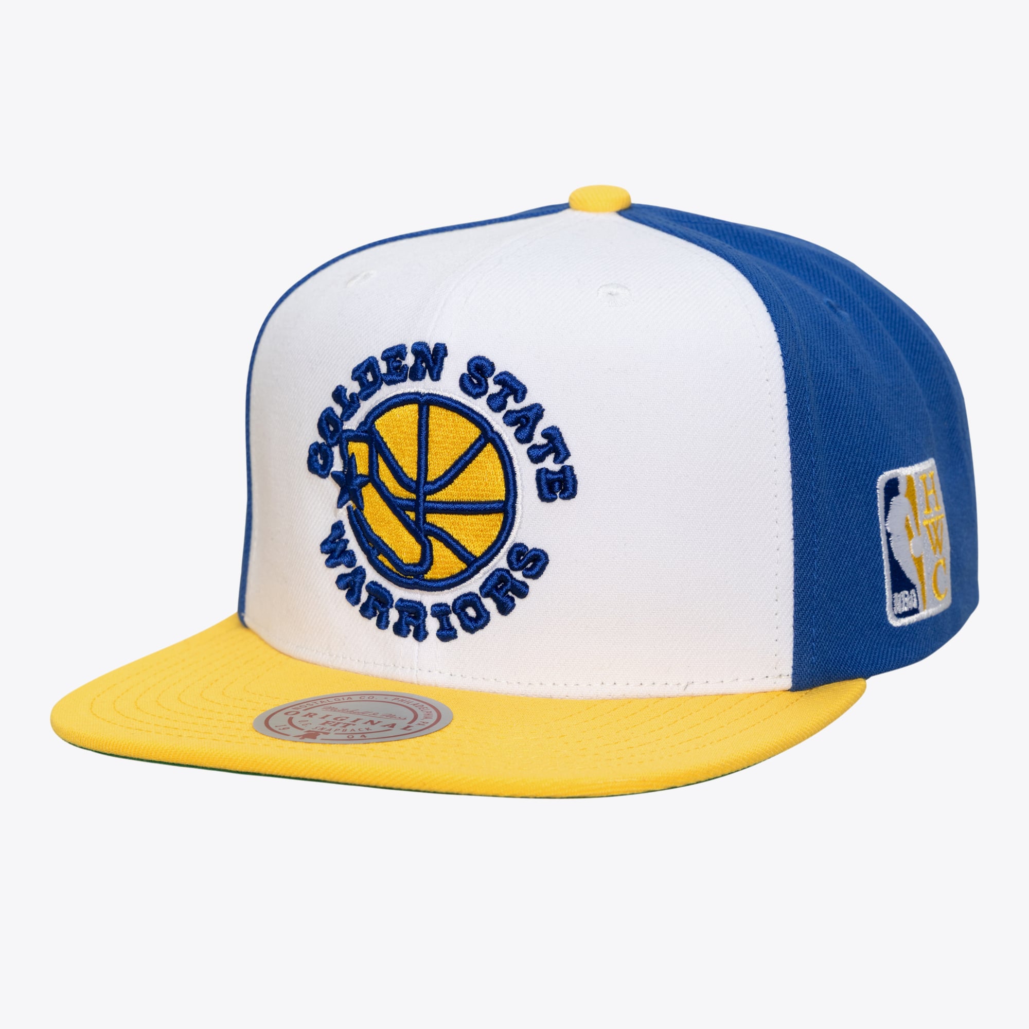 Golden State Warriors White/Royal Hardwood Classics Legendary Home Snapback Hat