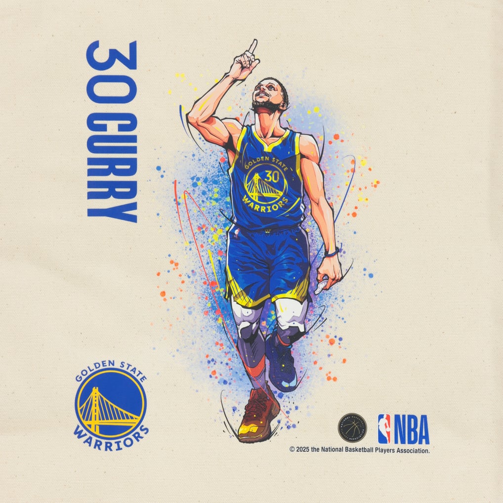 ウォリアーズ ステフィン・カリー NBA イラストキャンバストートバッグ