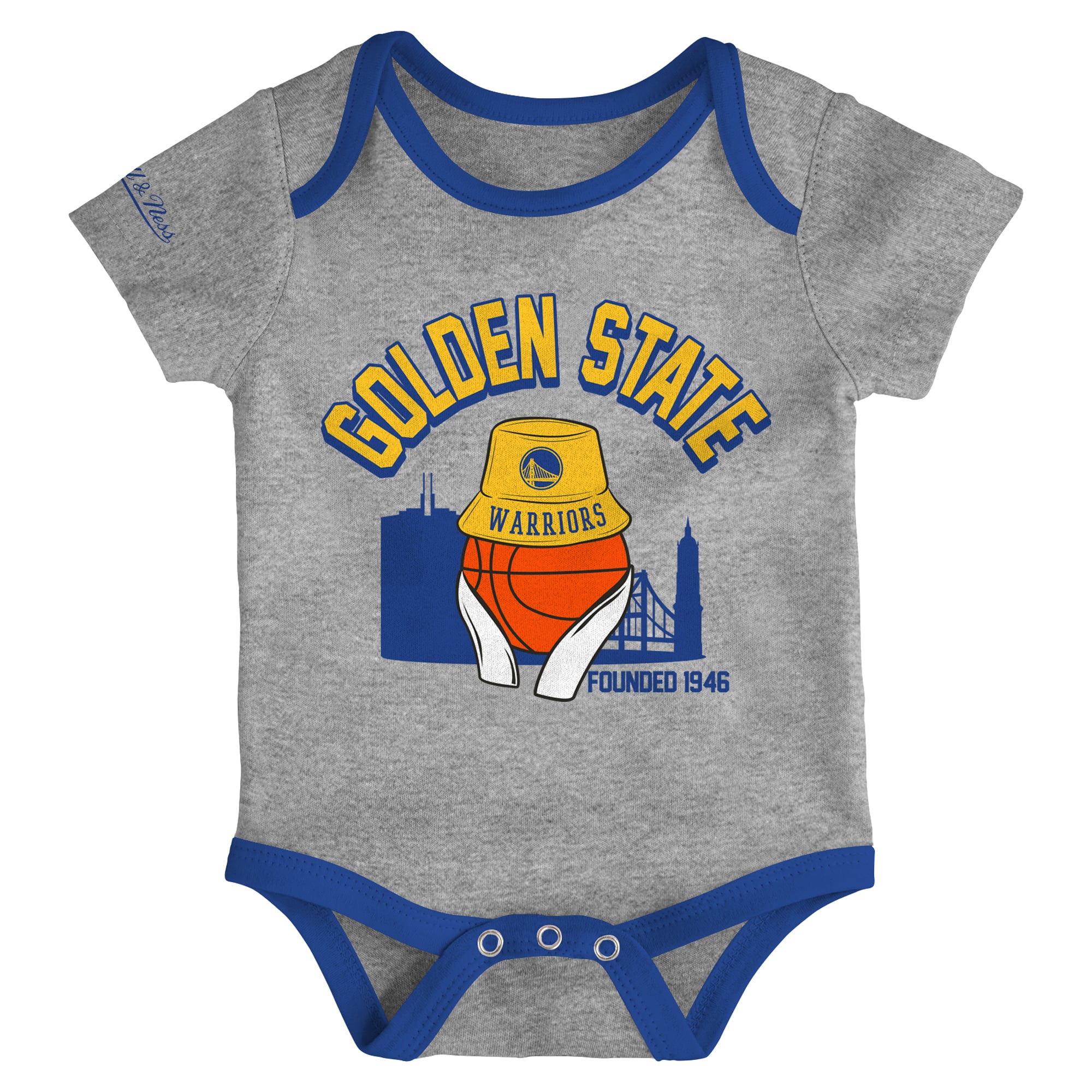 Ensemble de 3 bodies Mitchell & Ness Golden State Warriors pour bébé