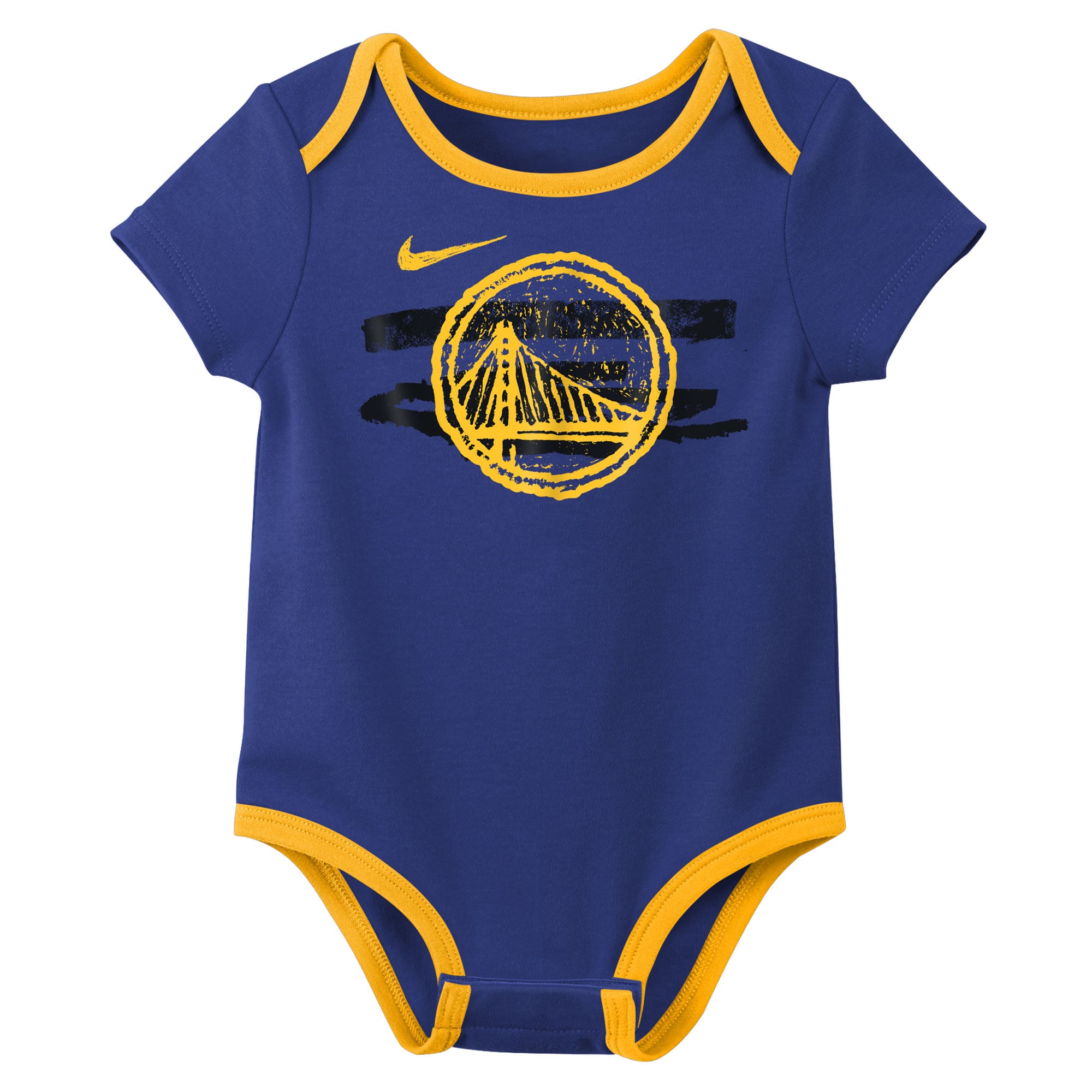 Ensemble de 2 bodys Nike Royal Golden State Warriors Courtside Premier pour bébé