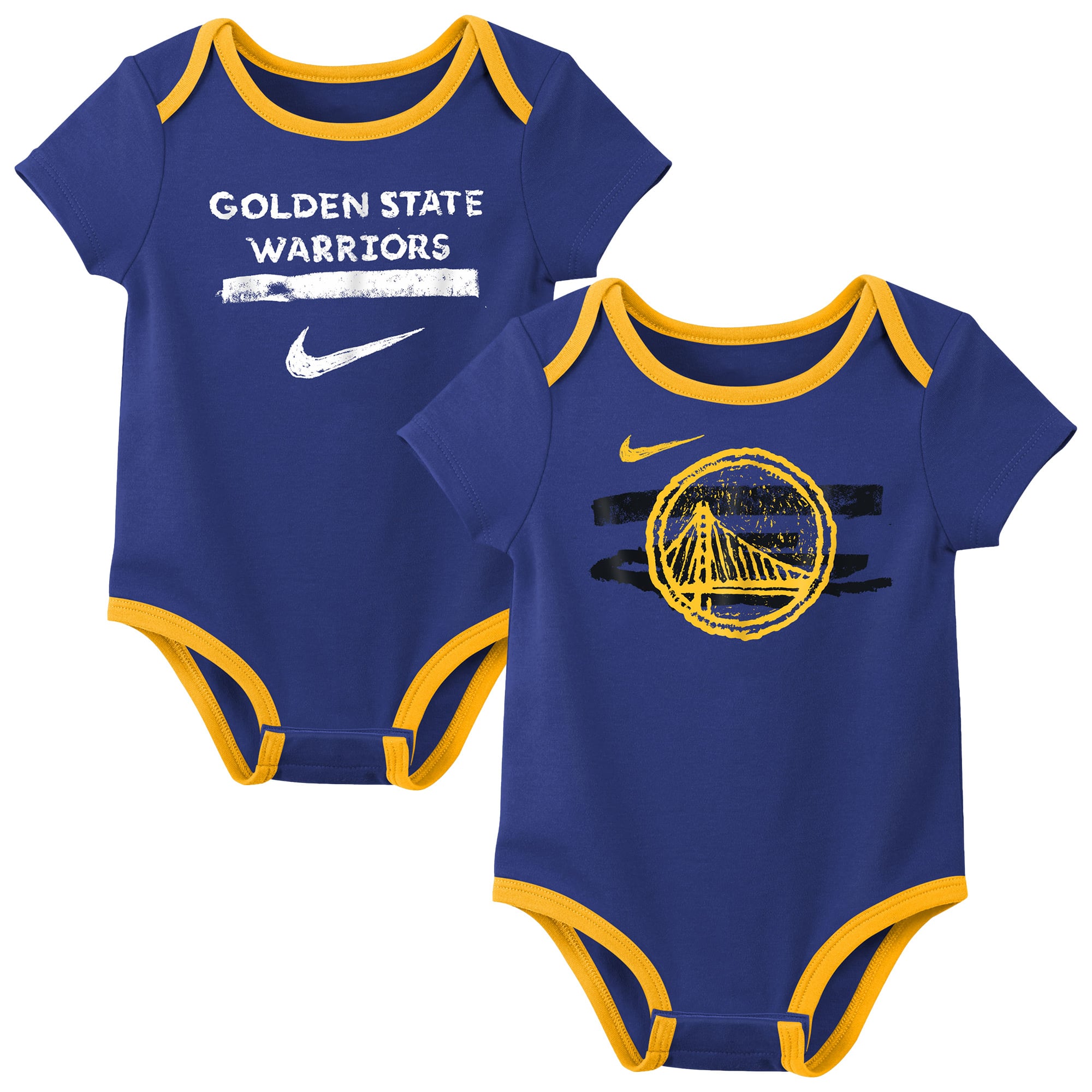 Ensemble de 2 bodys Nike Royal Golden State Warriors Courtside Premier pour bébé