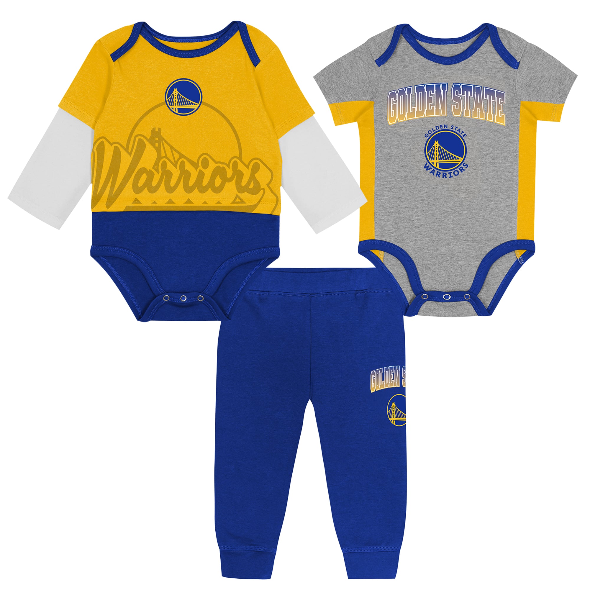 Ensemble body et pantalon trois pièces pour bébé Outerstuff Golden State Warriors Rim Protectors
