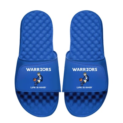  Golden State Warriors ISlide Life is Good Slide Sandals - Royal