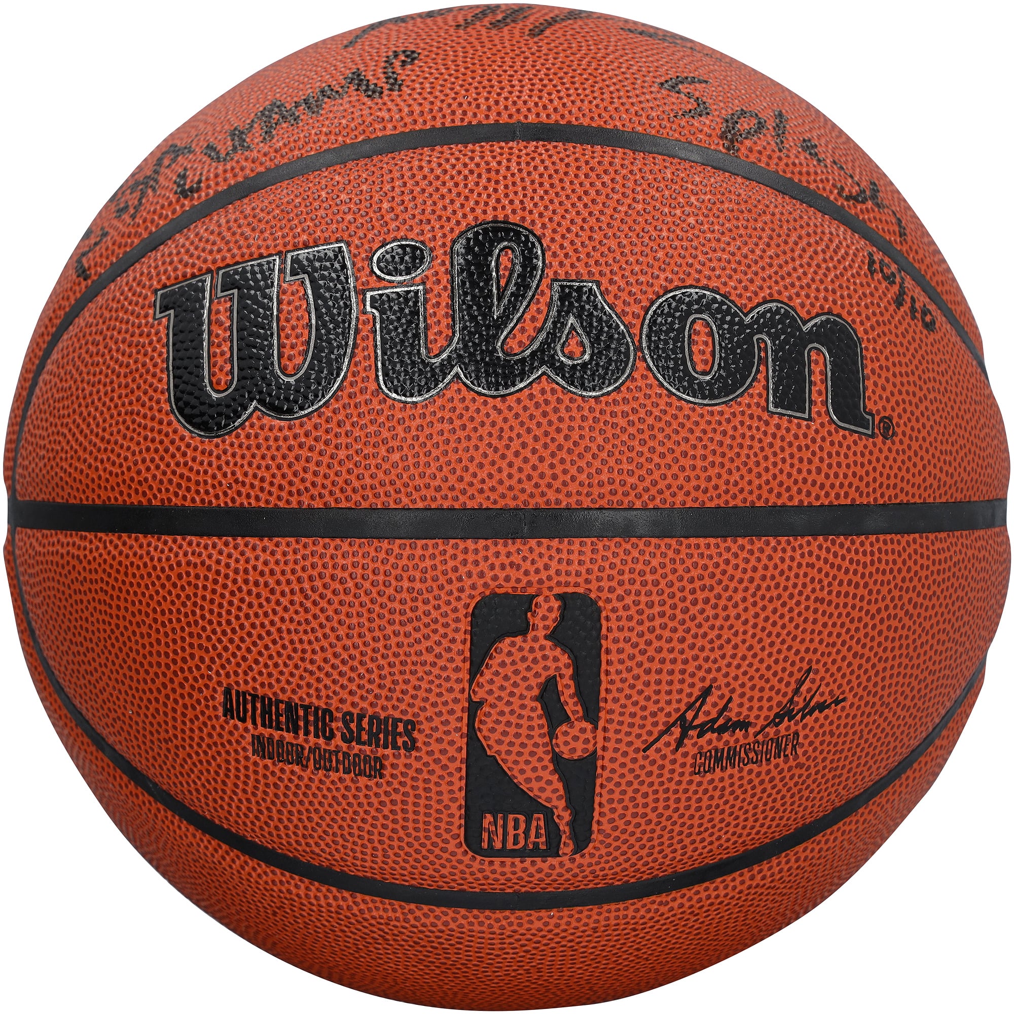 Ballon de basket-ball Wilson Authentic Series autographié par Klay Thompson des Golden State Warriors (intérieur/extérieur) avec inscriptions multiples - Édition limitée n° 10/10