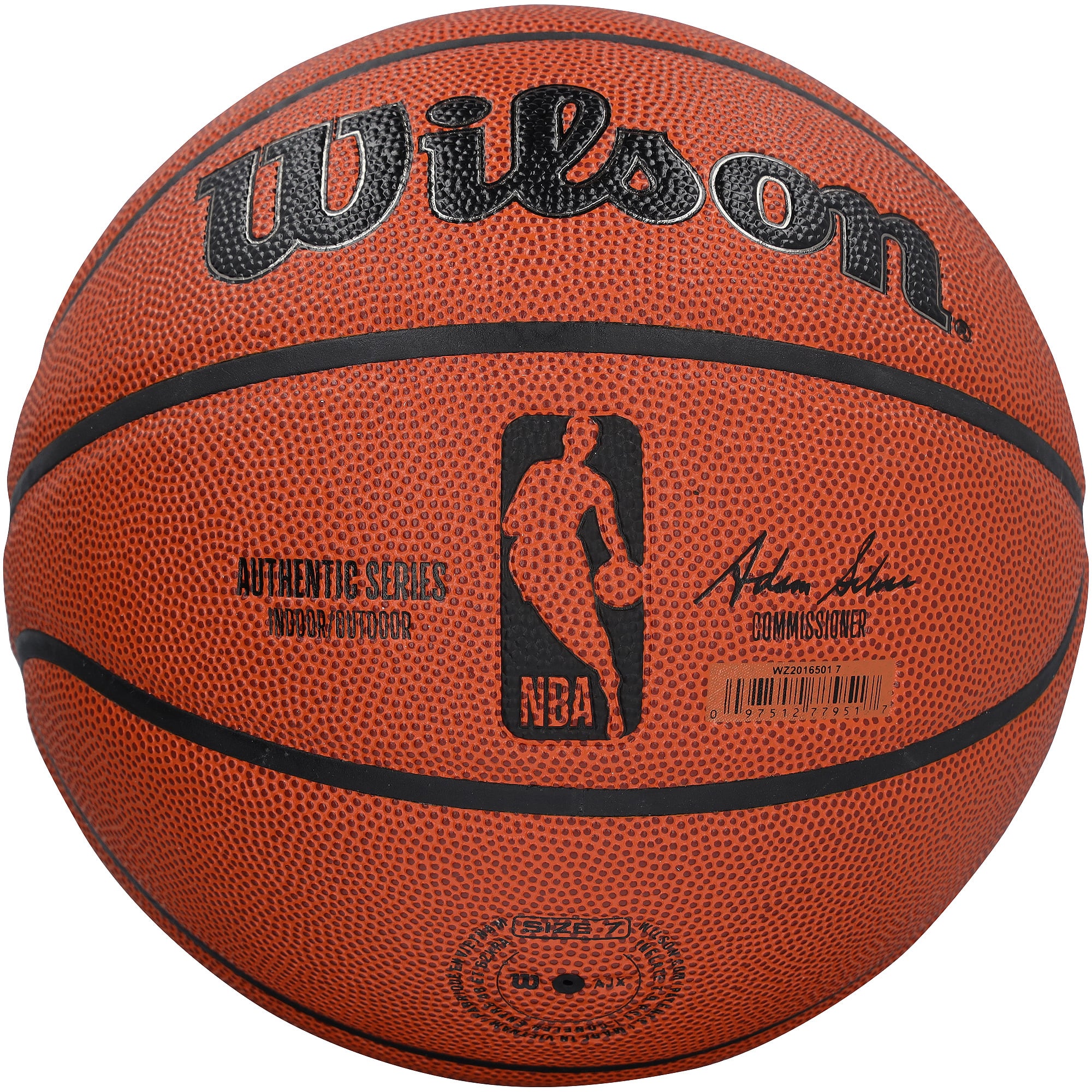 Ballon de basket-ball Wilson Authentic Series autographié par Klay Thompson des Golden State Warriors (intérieur/extérieur) avec inscriptions multiples - Édition limitée n° 10/10