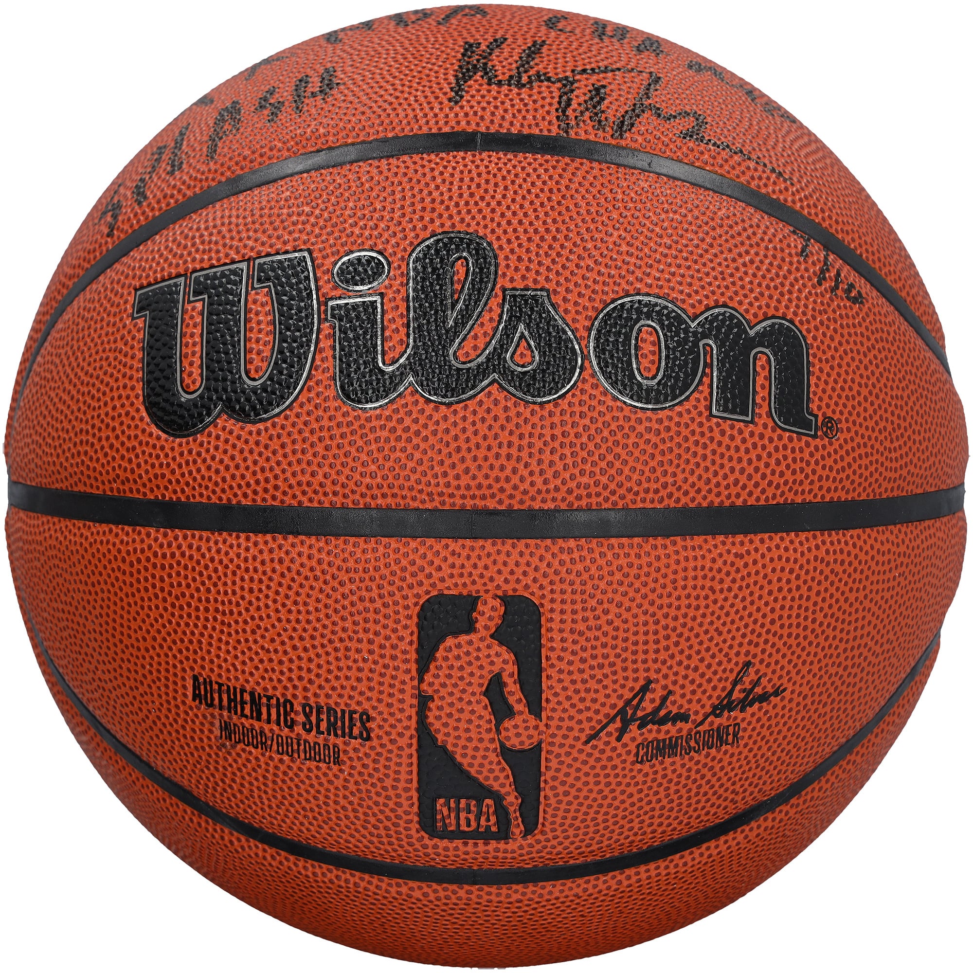 Ballon de basket-ball Wilson Authentic Series autographié par Klay Thompson des Golden State Warriors (intérieur/extérieur) avec inscriptions multiples - Édition limitée à 10 exemplaires
