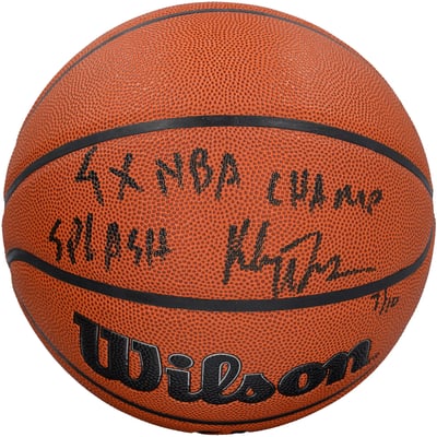 Klay Thompson Golden State Warriors Autographed Fanatics Authentic Wilson Authentic Series Indoor/Outdoor Basketball with Multiple Inscriptions - Limited Edition of 10