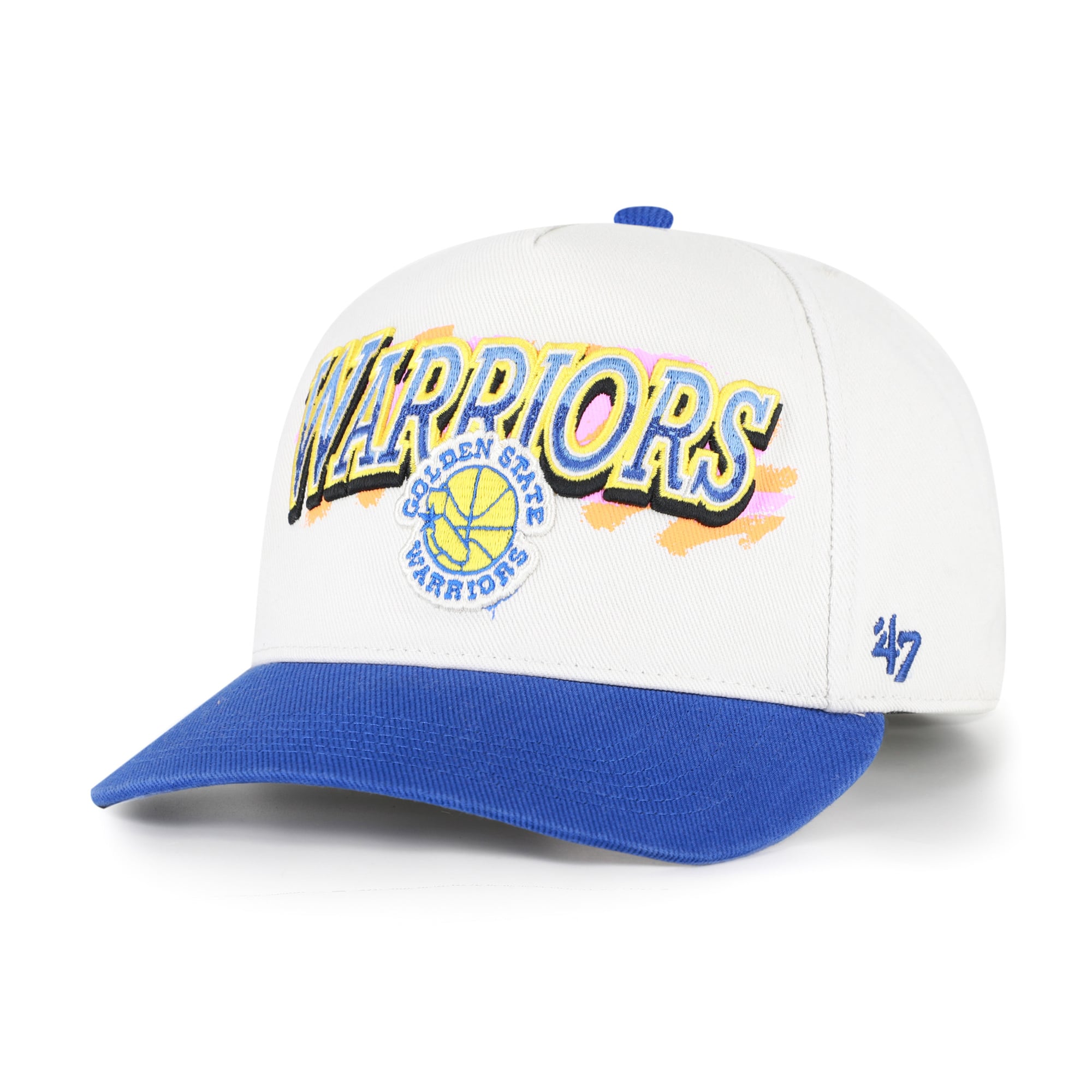 Men's '47  Cream Golden State Warriors City Paint Hitch Adjustable Hat