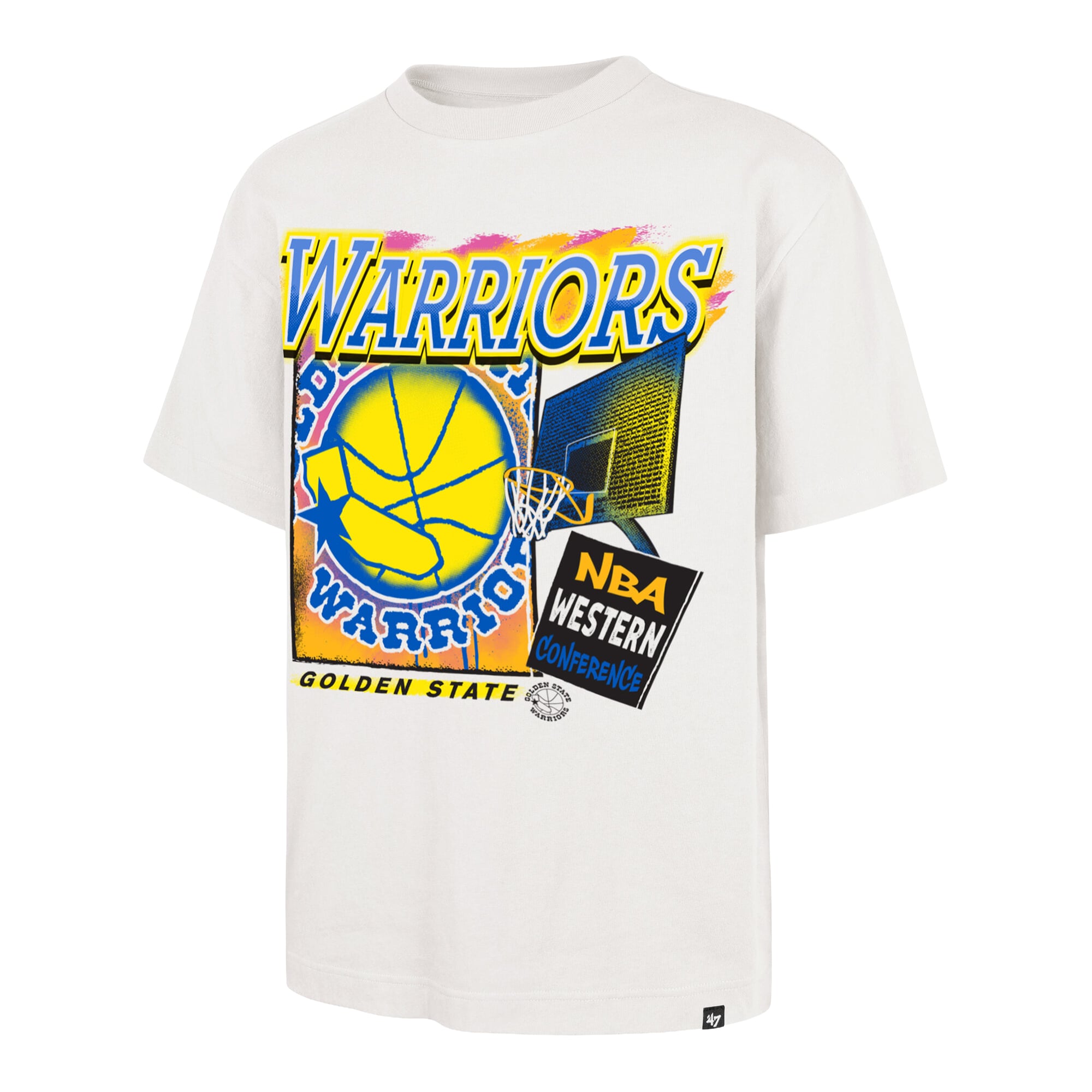 T-shirt homme '47 Cream Golden State Warriors City Paint Reed Foundation