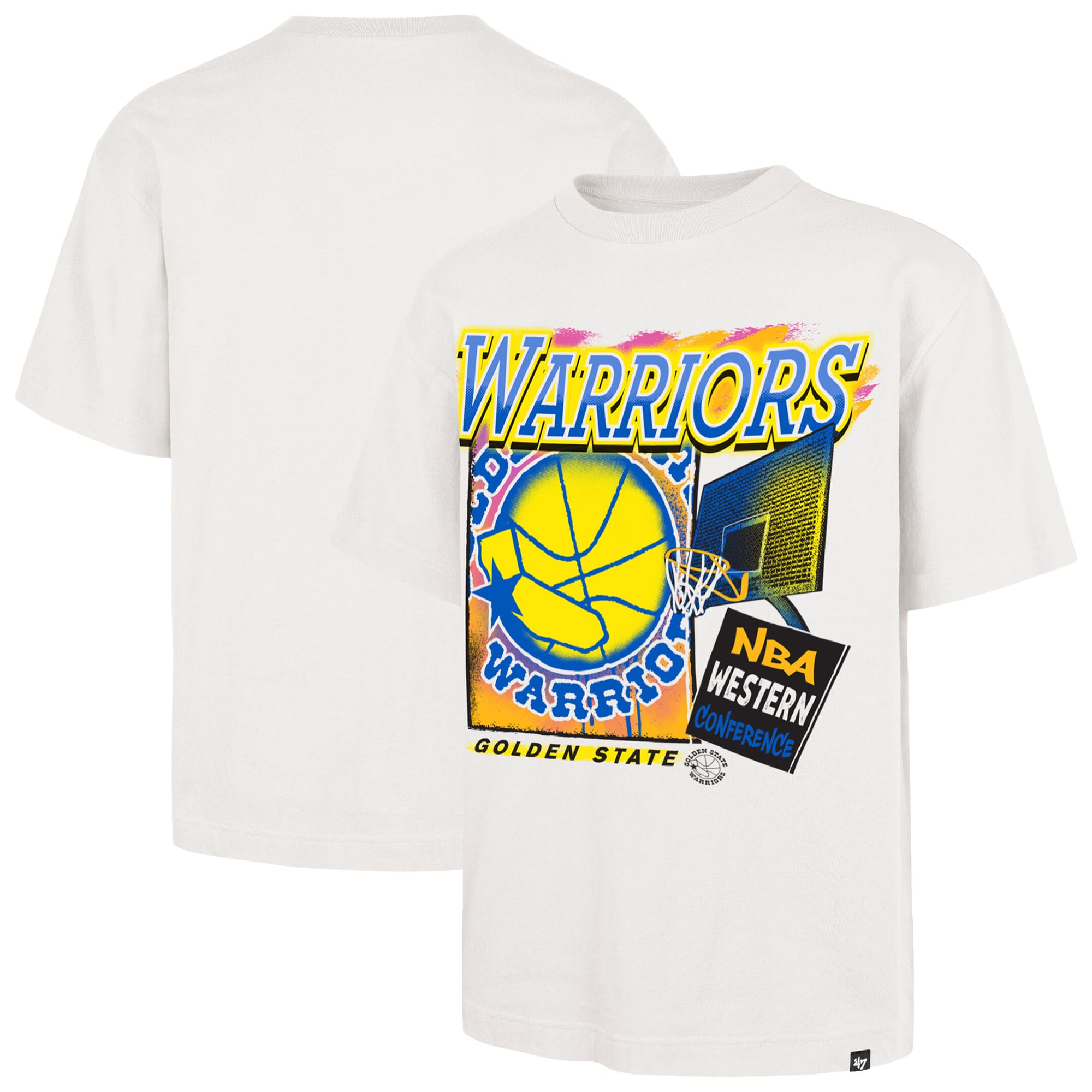 T-shirt homme '47 Cream Golden State Warriors City Paint Reed Foundation