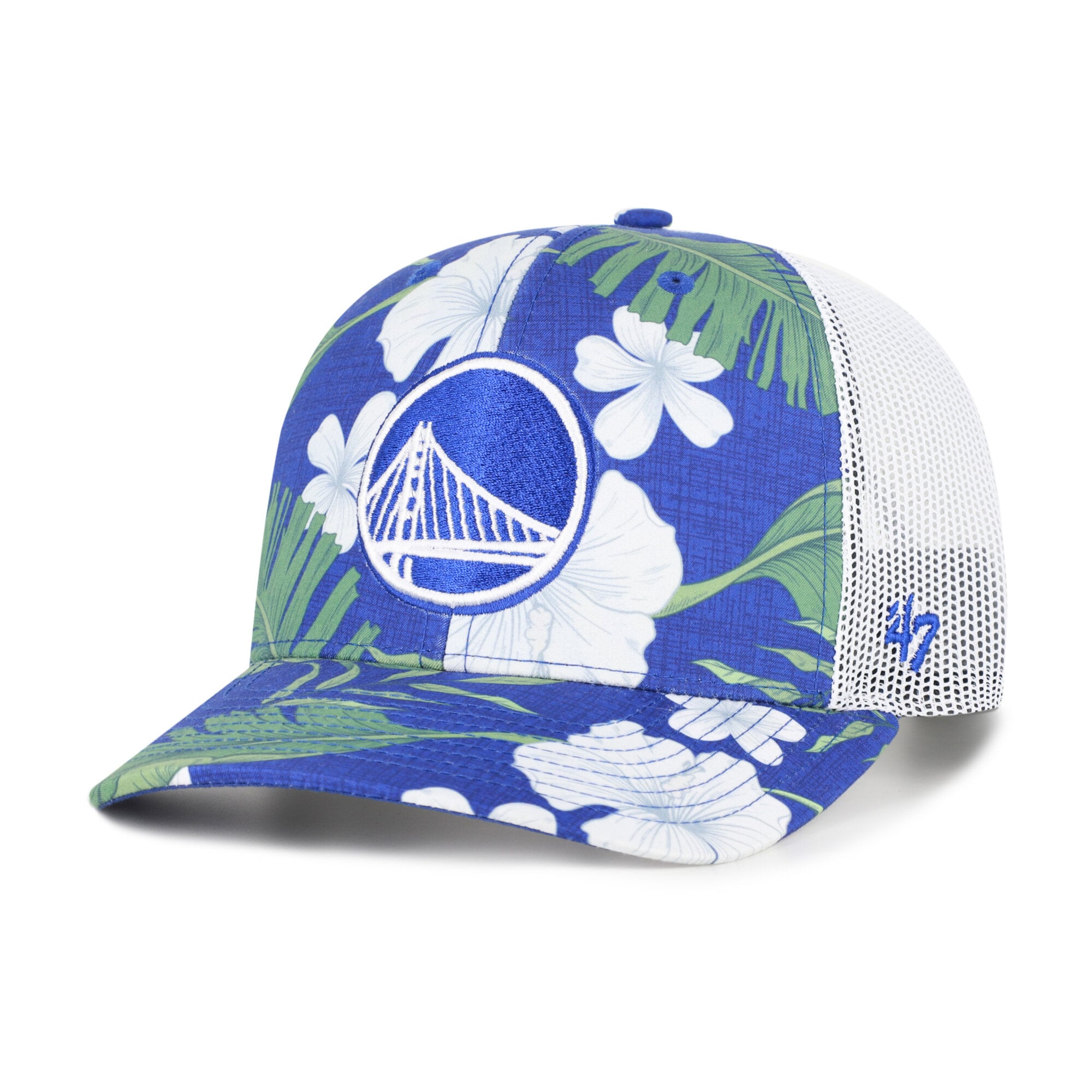 Men's '47 Royal Golden State Warriors Beach Side Trucker Adjustable Hat