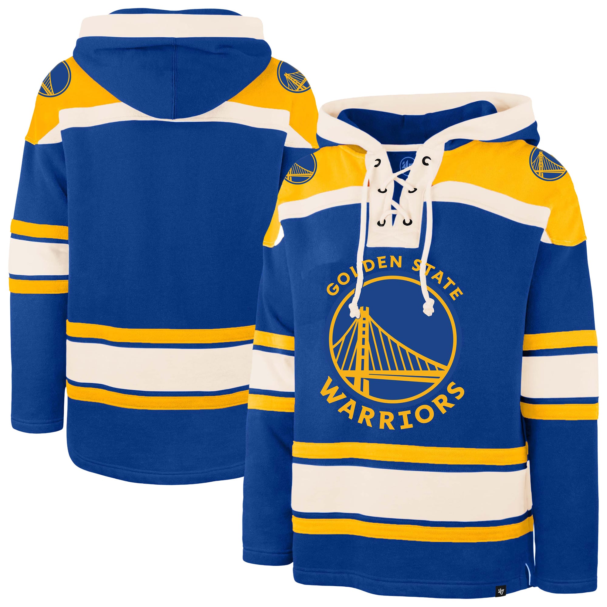 Sweat à capuche Lacer pour homme, taille 47 Royal Golden State Warriors
