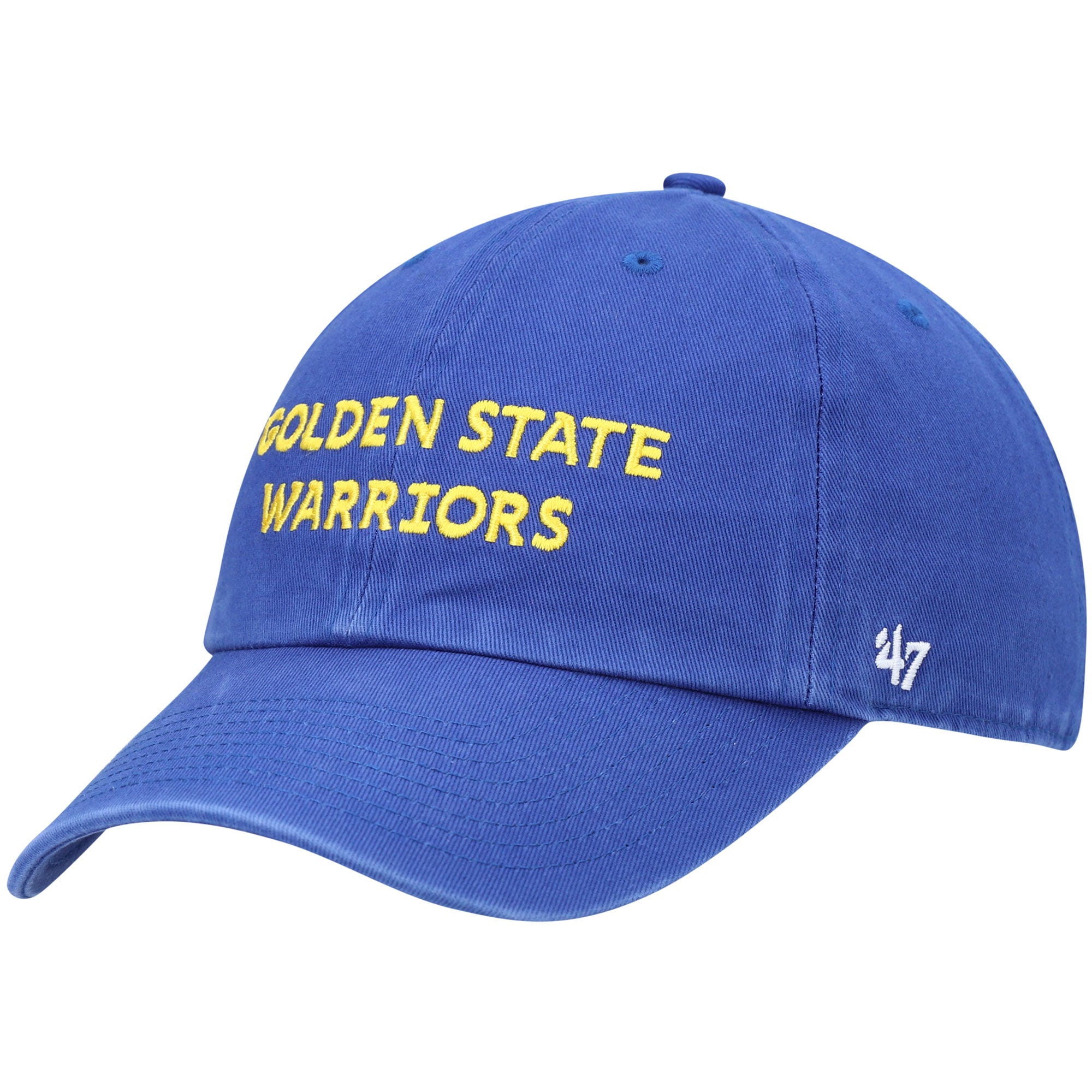 Men's Golden State Warriors '47 Royal Clean Up Wordmark Adjustable Hat