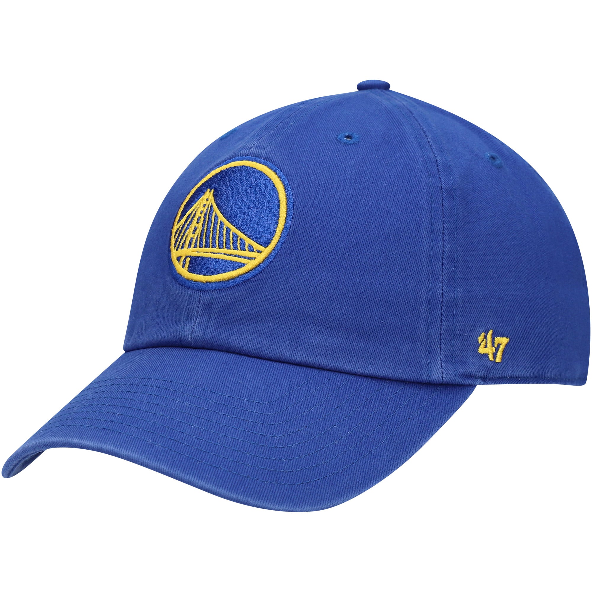 Men's '47 Royal Golden State Warriors Core Logo Clean Up Adjustable Hat
