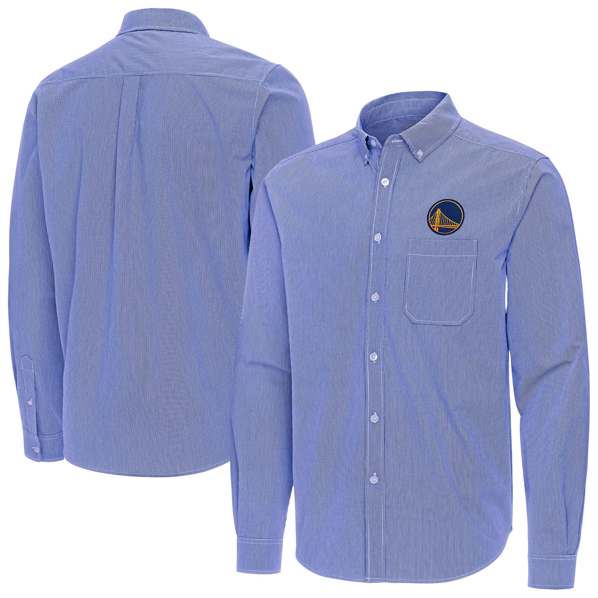 golden state warriors dress shirt Men's Antigua Royal Porter Woven Long Sleeve Button-Down Size: Small GE products