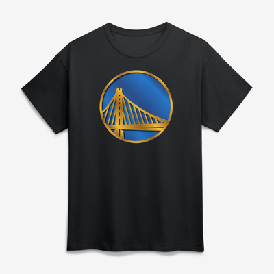 Golden State Warriors Big & Tall Metallic Mascot T-Shirt - Black