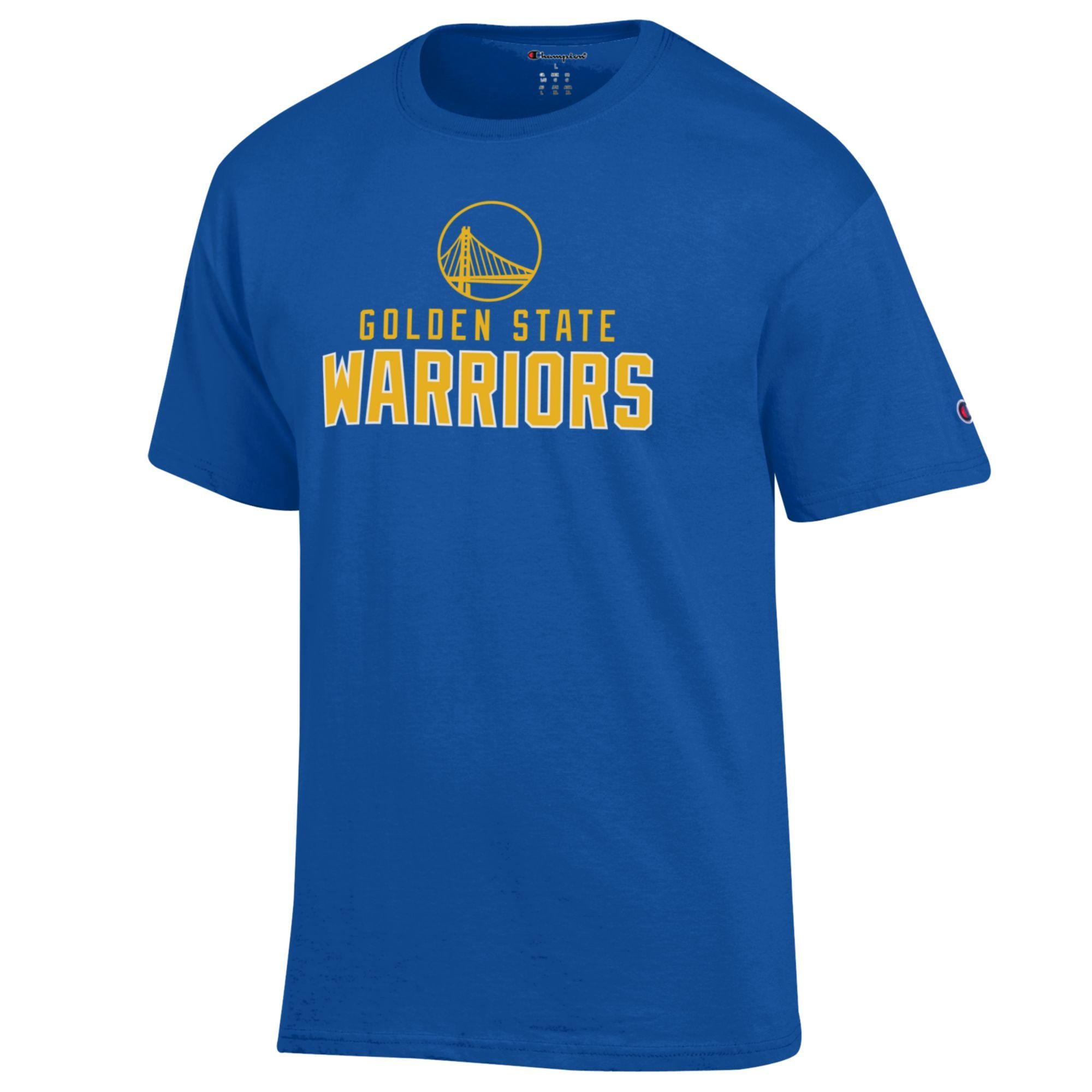 T-shirt en coton Champion Royal Golden State Warriors pour homme