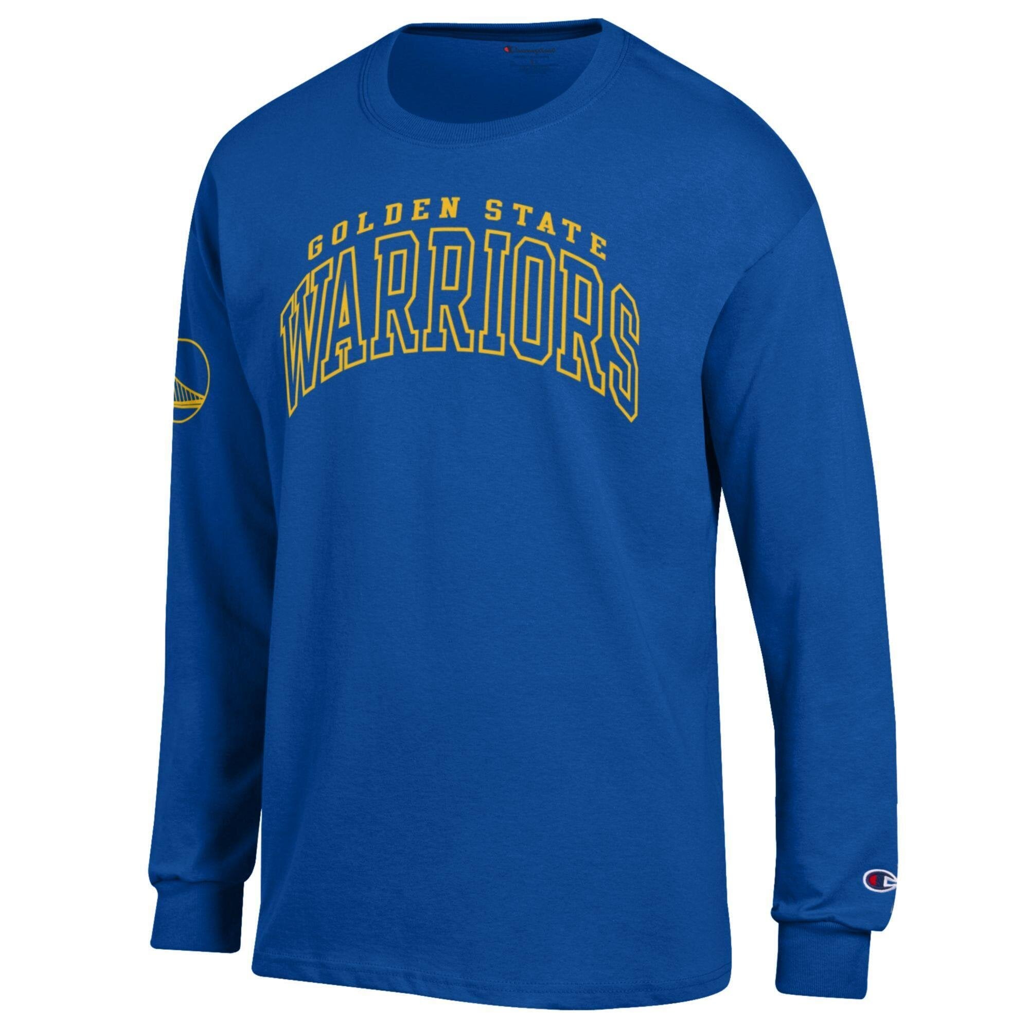 T-shirt à manches longues Champion Royal Golden State Warriors pour homme