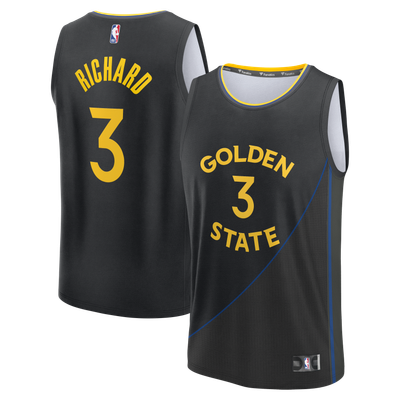 Will Richard Golden State Warriors Fanatics Fast Break Replica Player Jersey - Statement Edition - Black