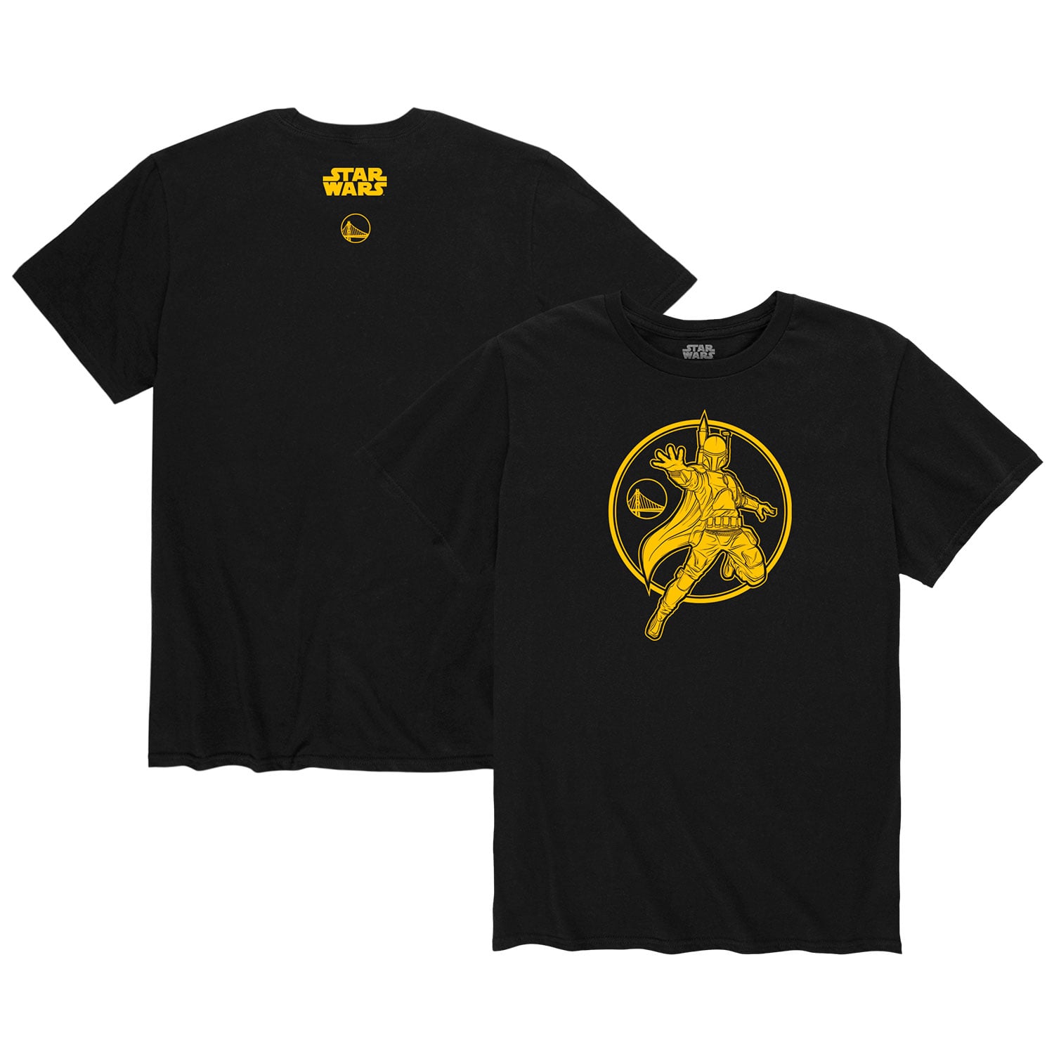 Men's Golden State Warriors Black Star Wars Boba Fett T-Shirt