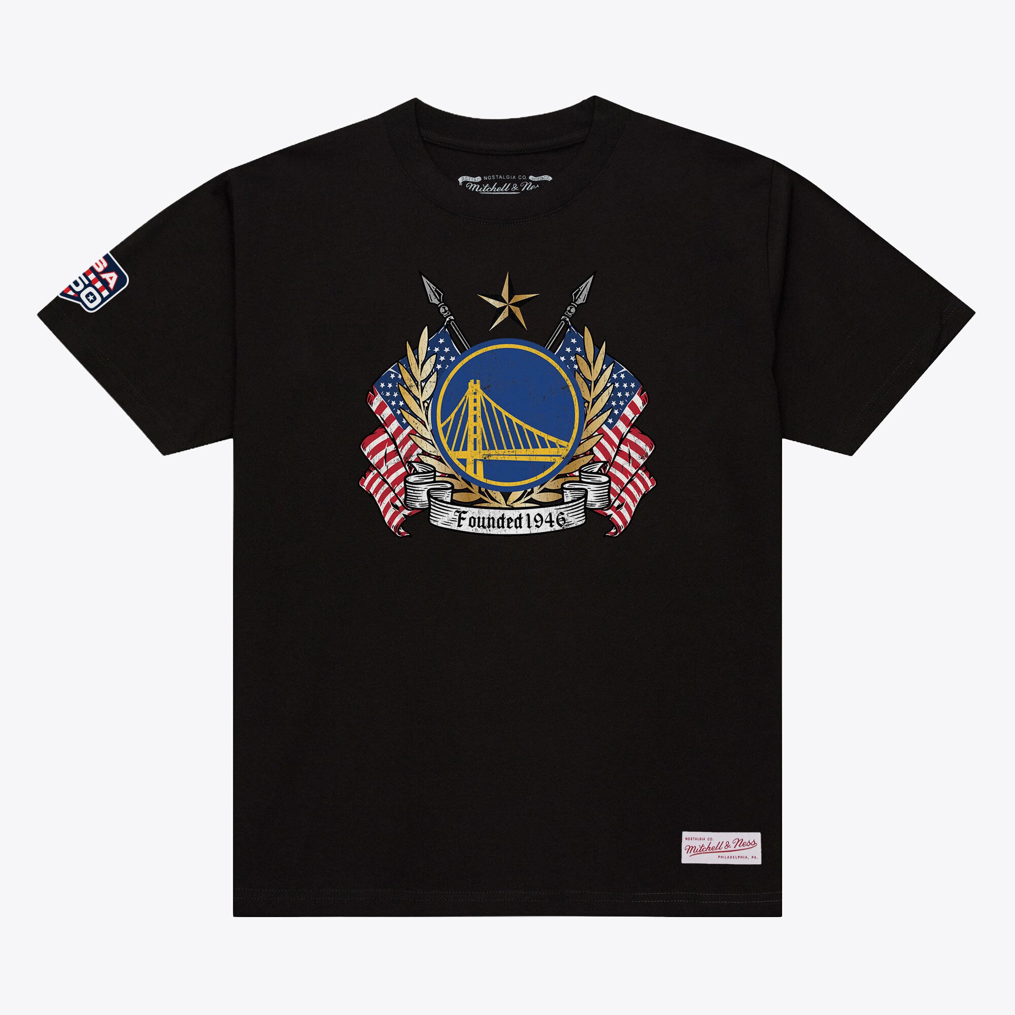 Men's Mitchell & Ness Black Golden State Warriors Allegiance T-Shirt