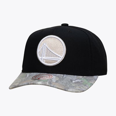  Golden State Warriors Mitchell & Ness Midnight Timber Pro Crown Snapback Hat - Black/Camo