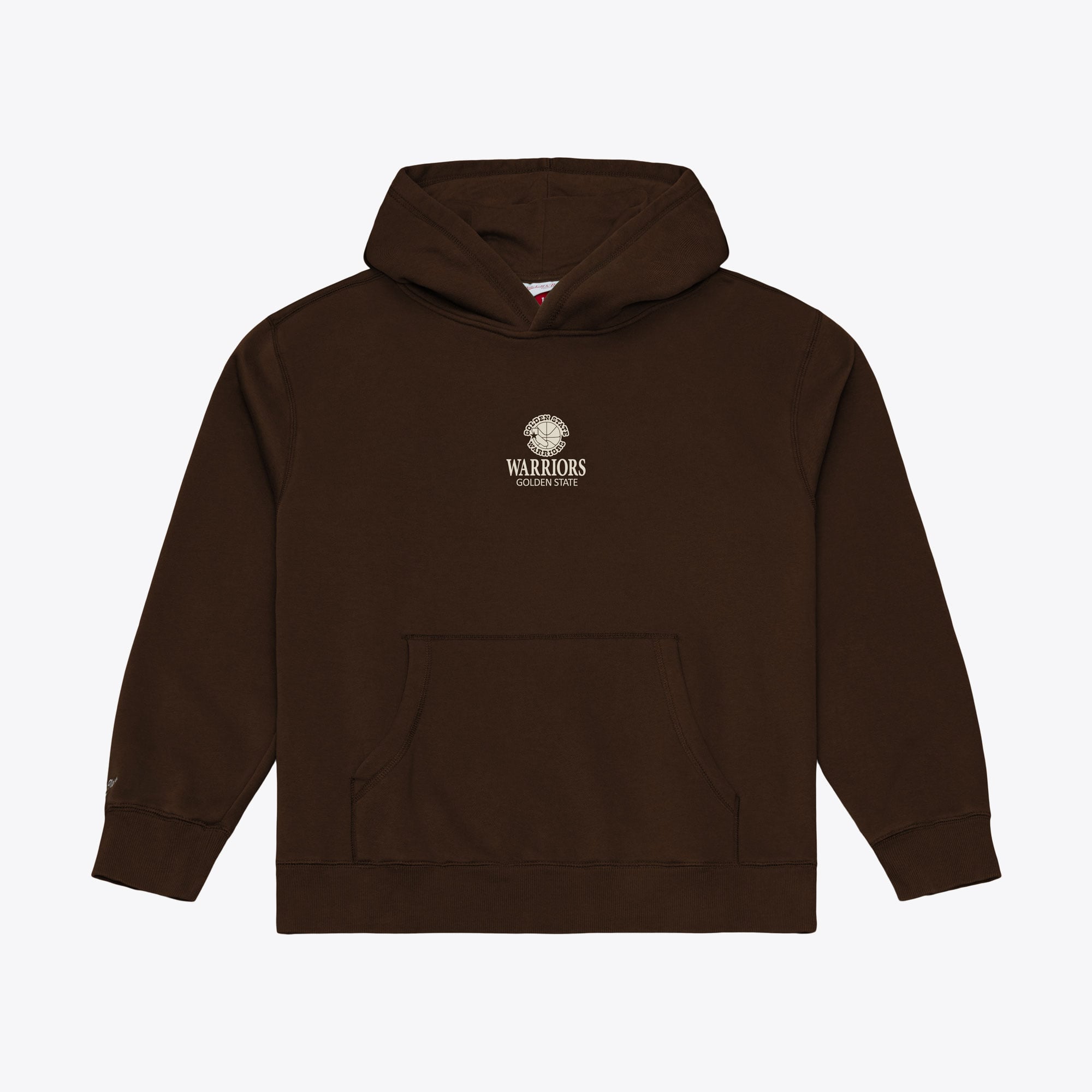 Sweat à capuche Mitchell & Ness Core Essentials Chocolate pour homme, marron, Golden State Warriors