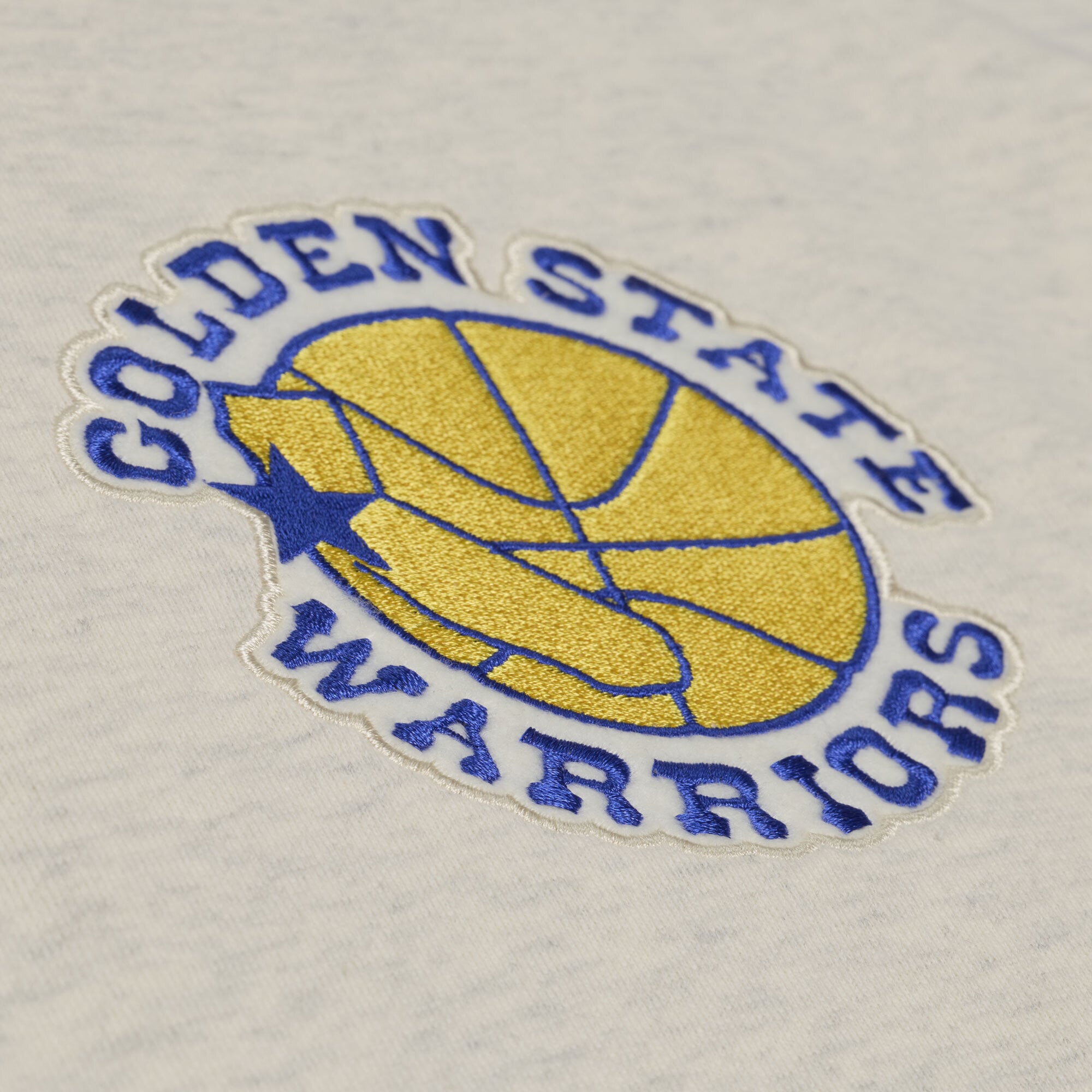 Men's Mitchell & Ness Cream Golden State Warriors French Terry Hoodie