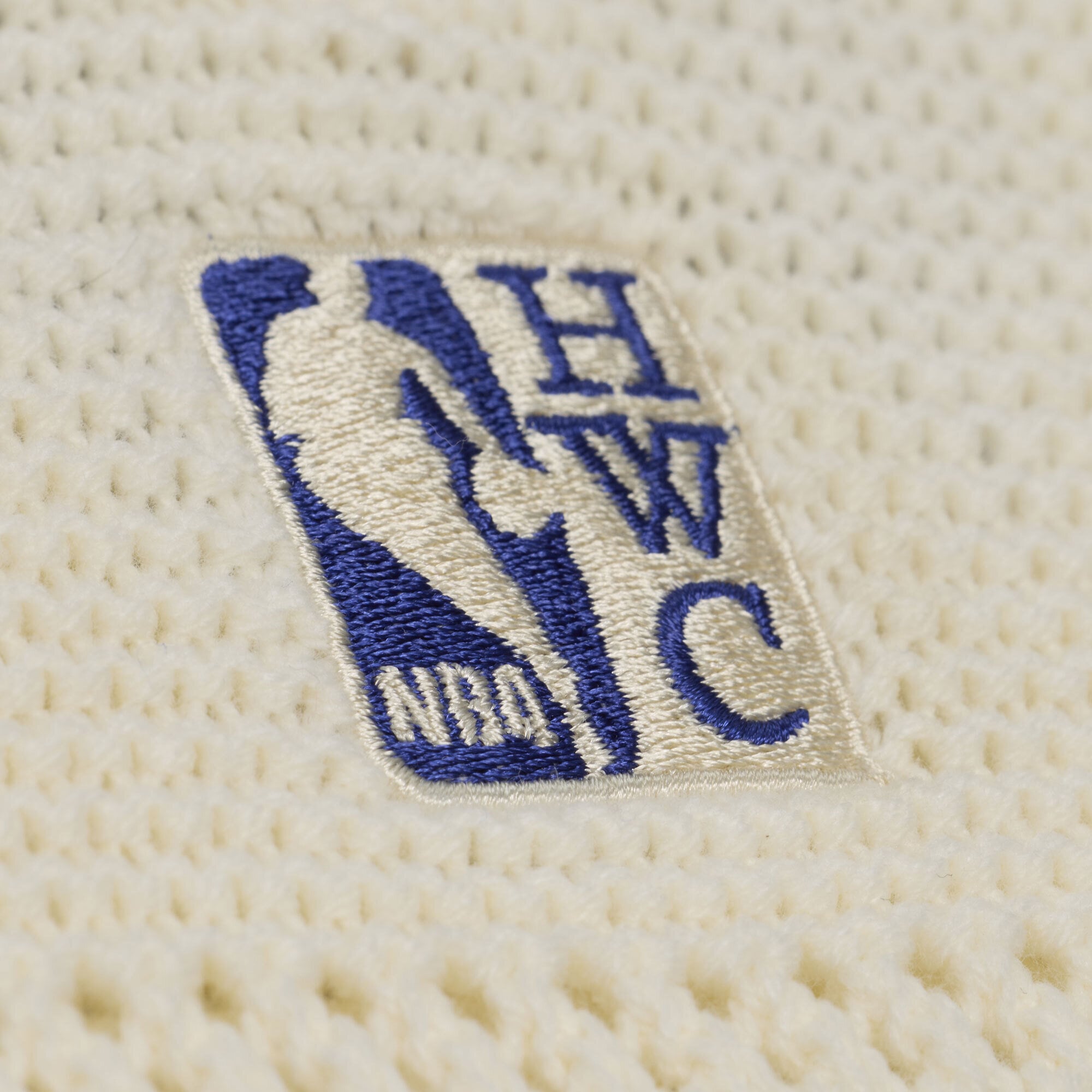 Men's Mitchell & Ness Cream Golden State Warriors Hardwood Classics Retro Roots Short Sleeve Sweater Jersey