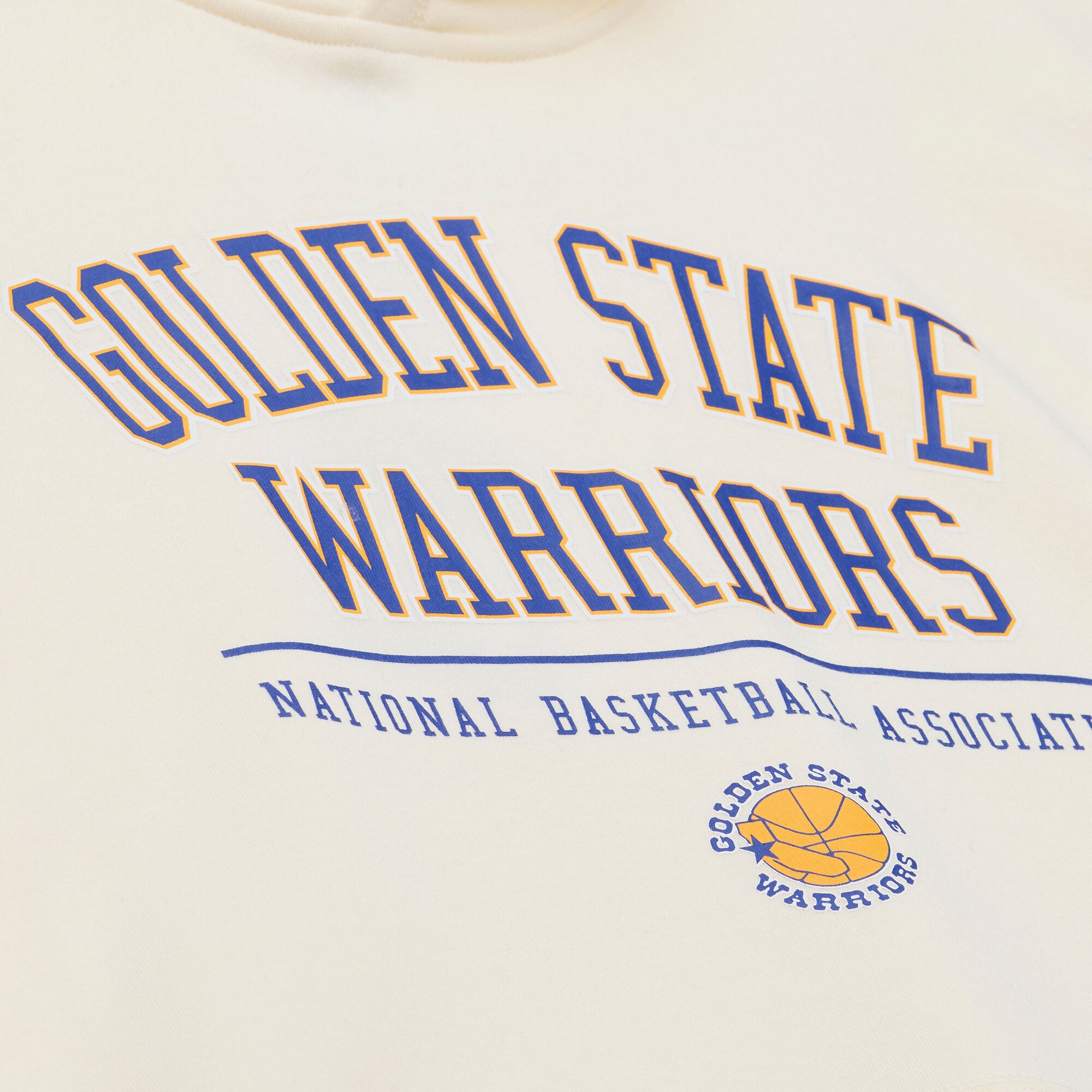 Men's Mitchell & Ness Cream Golden State Warriors Walk-Off Fleece Hoodie