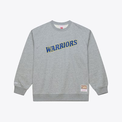 Golden State Warriors Mitchell & Ness Walk-Off Fleece Sweatshirt - Heather Gray