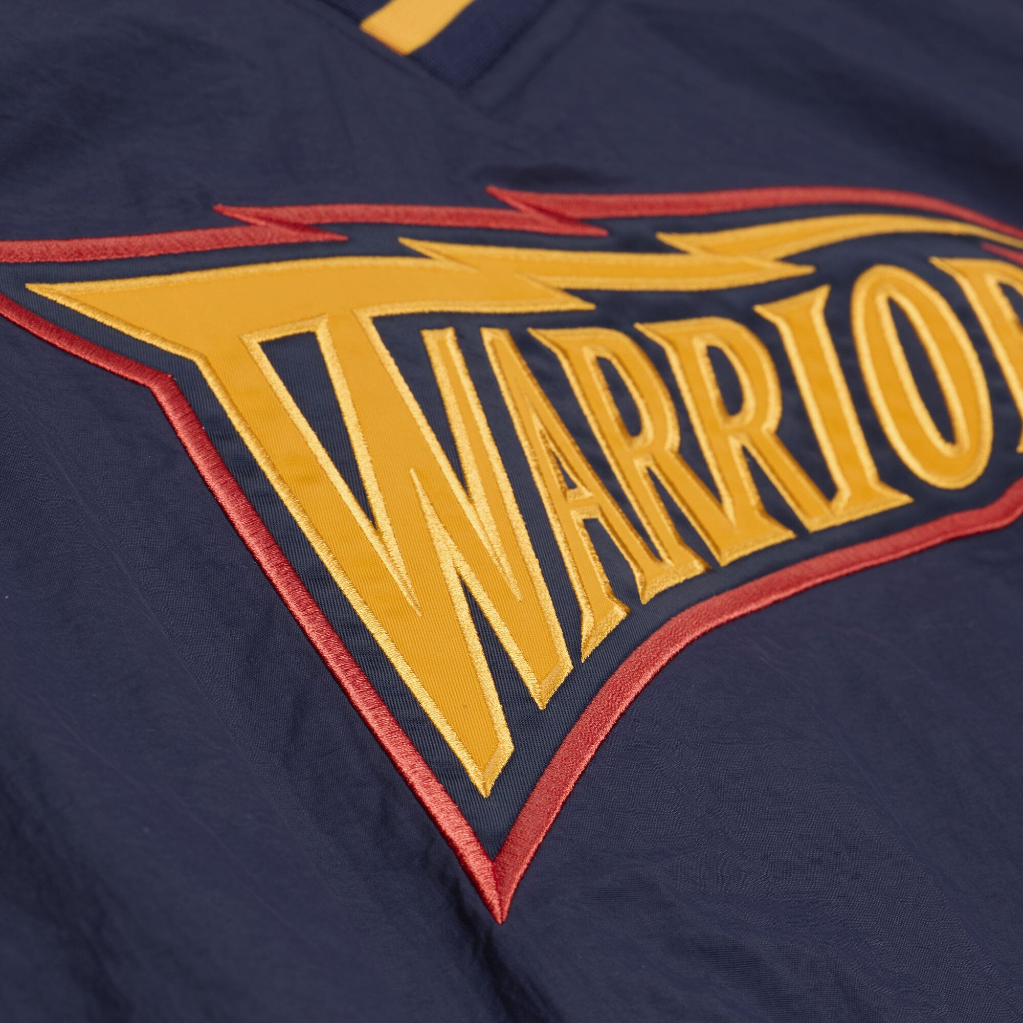 Men's Mitchell & Ness Navy Golden State Warriors Classic V-Neck Raglan Pullover